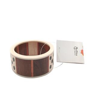 Antika Collection Bangle Bracelet Cream Faux Wood Boho Southwestern Coastal New